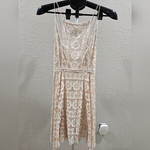 NWOT Free People Beige Eyelet Dress Size 4
